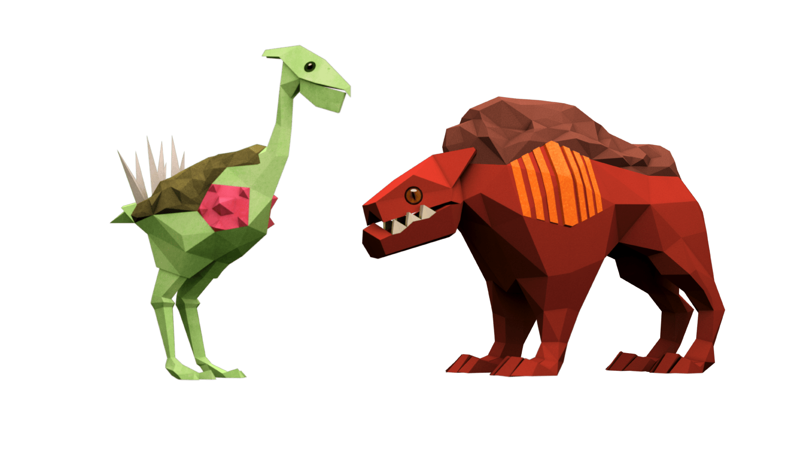 An illustration of two animals from Amplify Science