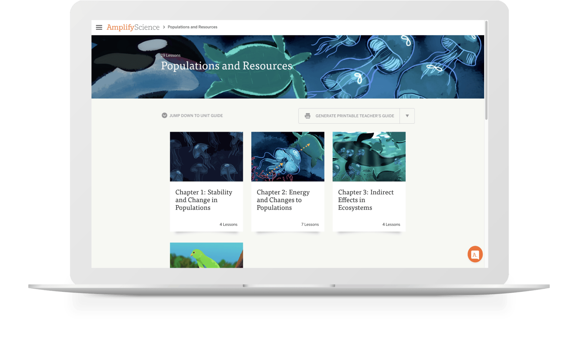 Amplify Science Population and Resources digital Teacher's Guide