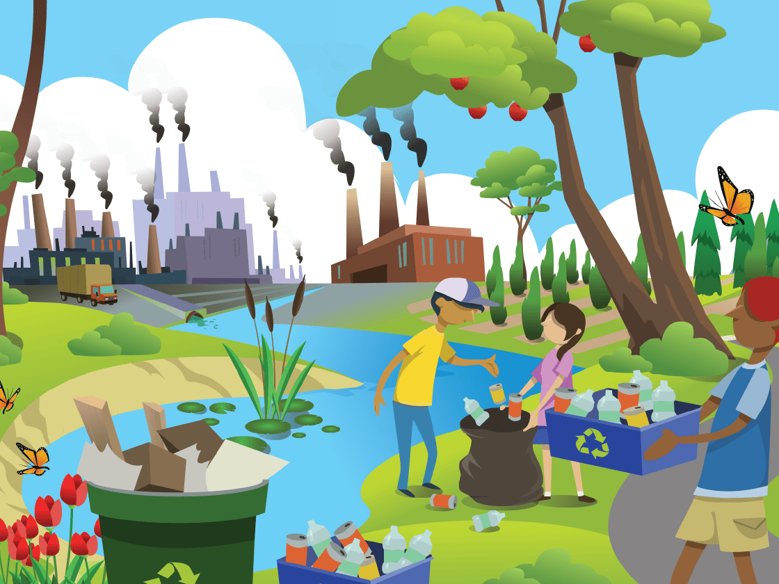 An illustration from Amplify CKLA's Taking Care of the Earth