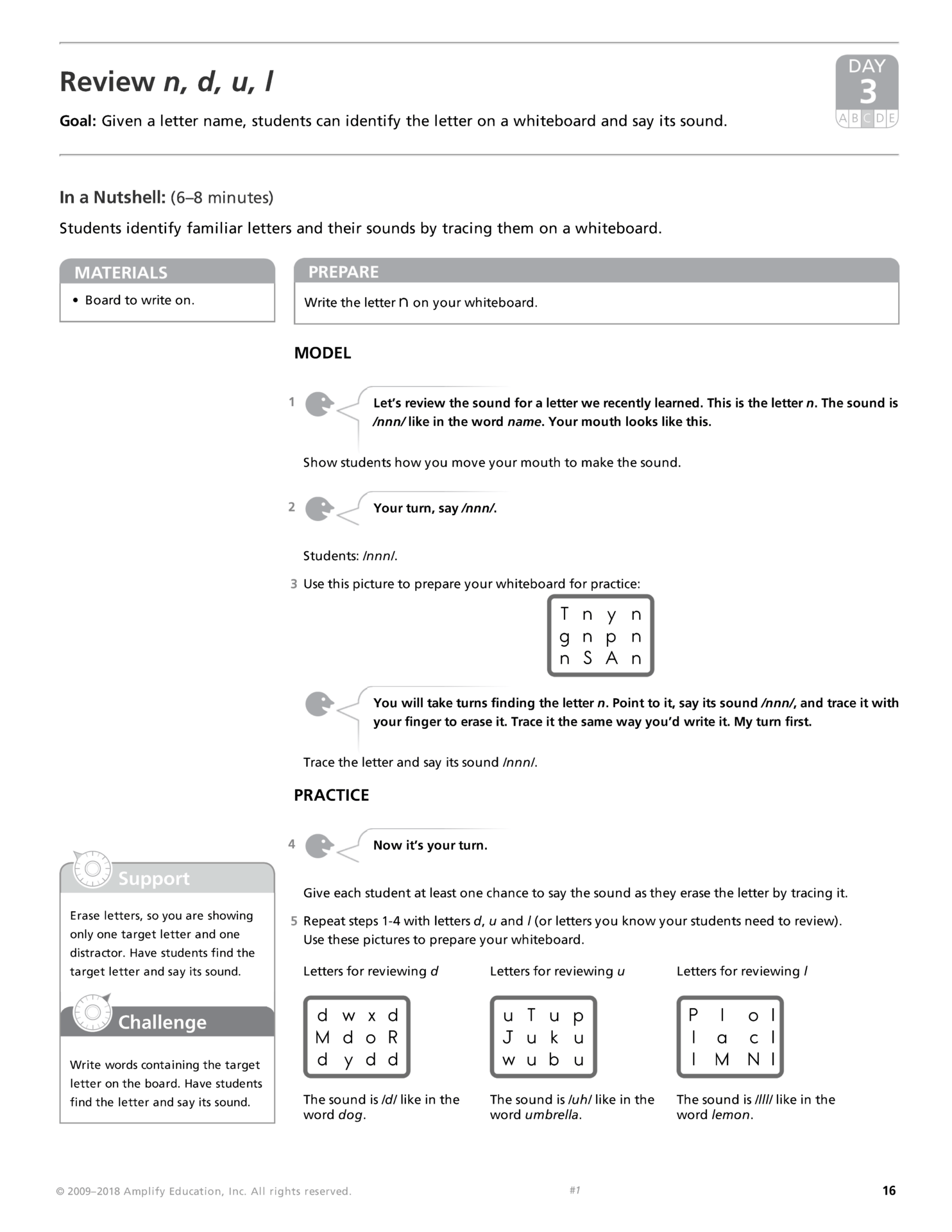 mCLASS Intervention targeted lesson