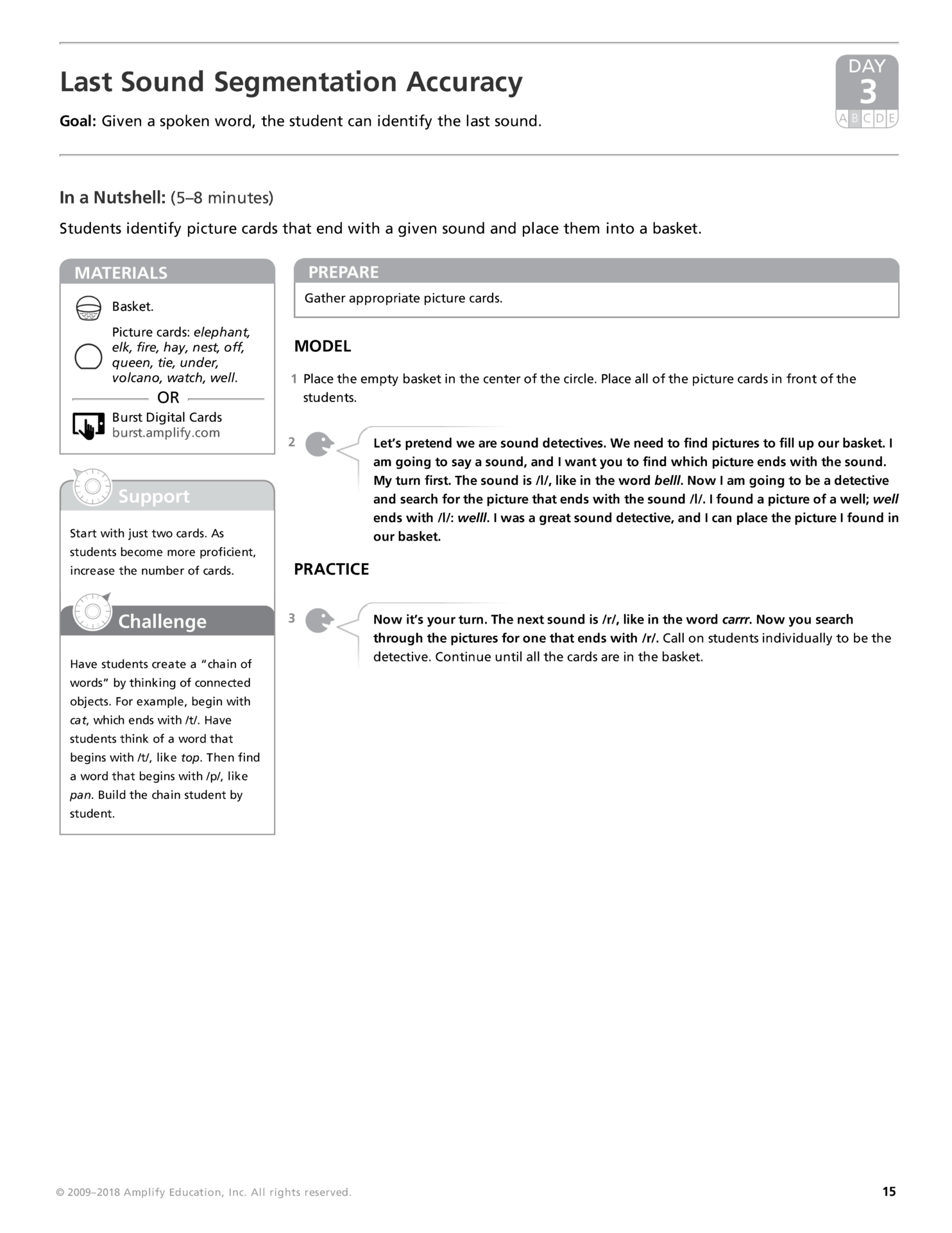 mCLASS Intervention targeted lesson