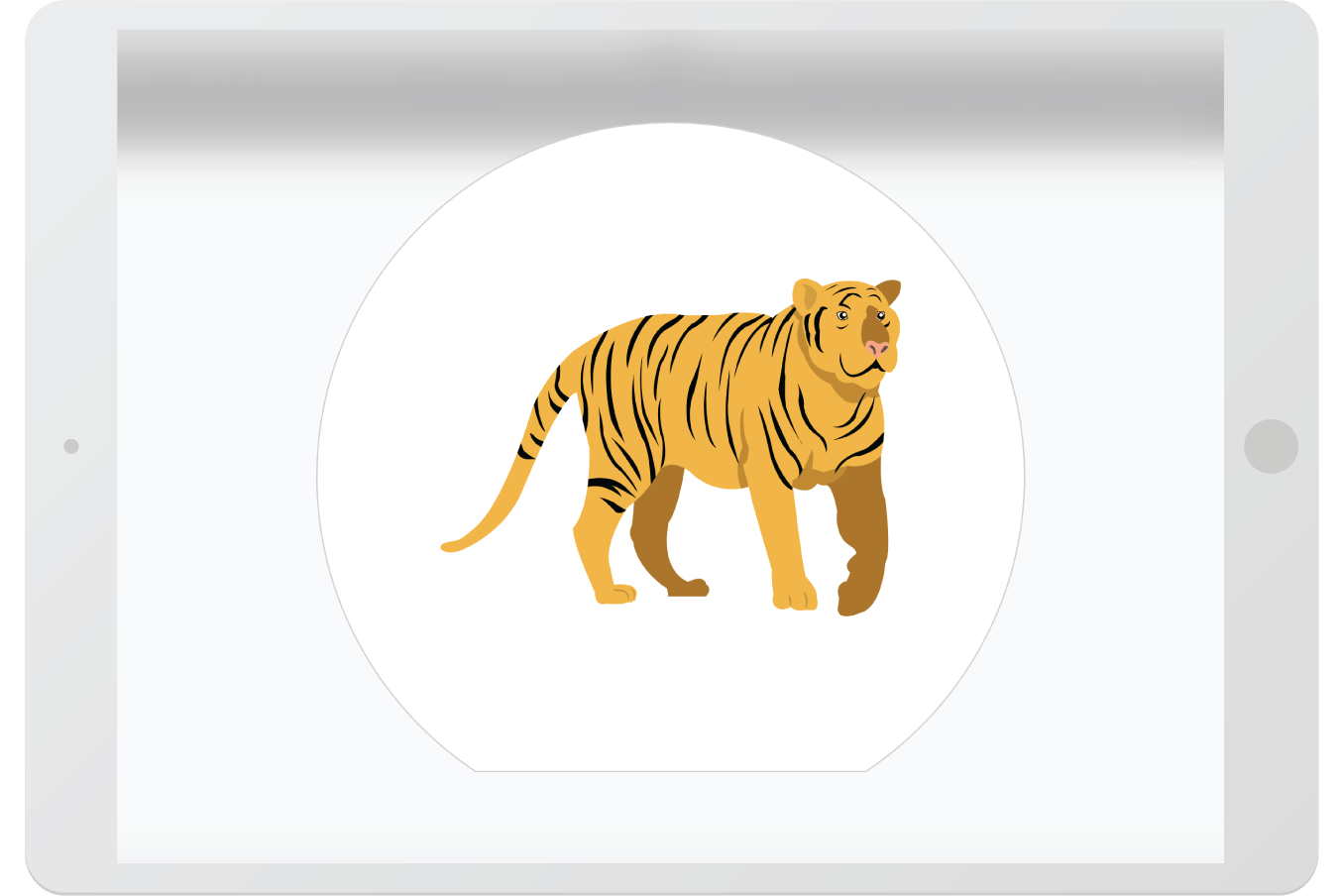 A tiger from mCLASS Intervention's digital card app
