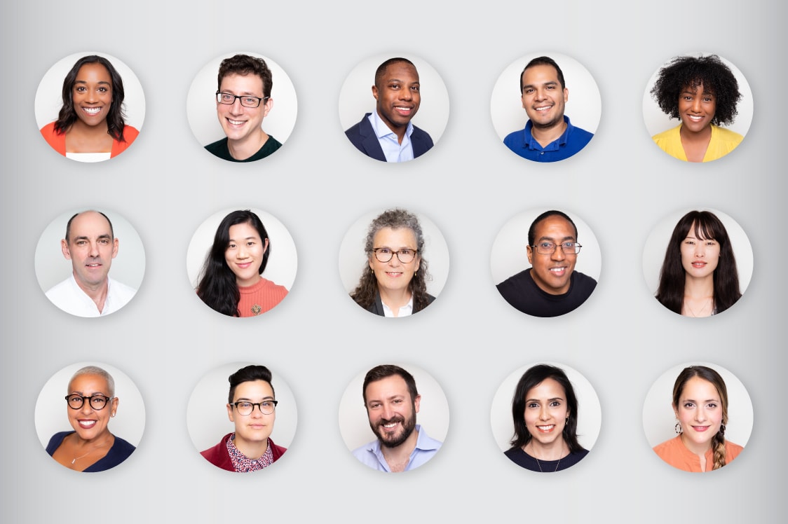 Fifteen headshots of Amplify employees