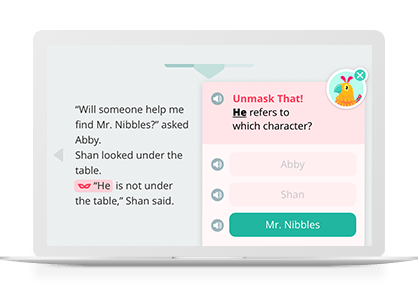 Illustration of a chat interface on a tablet with a dialogue about finding 