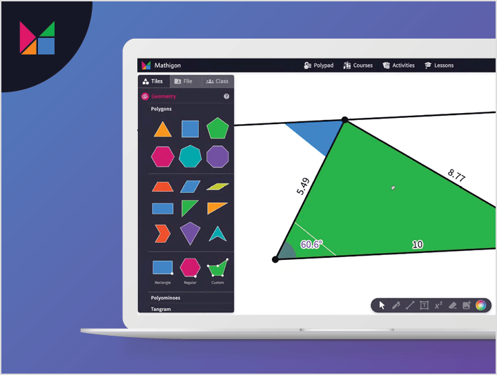 Exploration of Student & Teacher Tools in Geometry Polypad Amplify