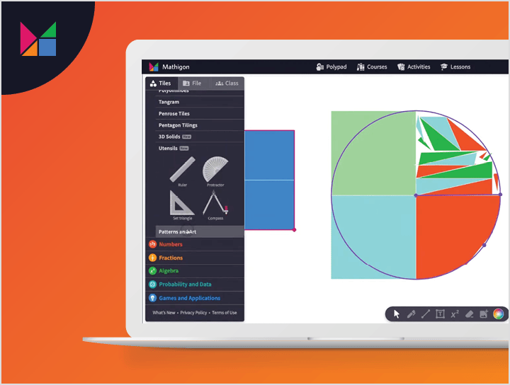 Secondary Polypad Instruction for Virtual Manipulatives in 68