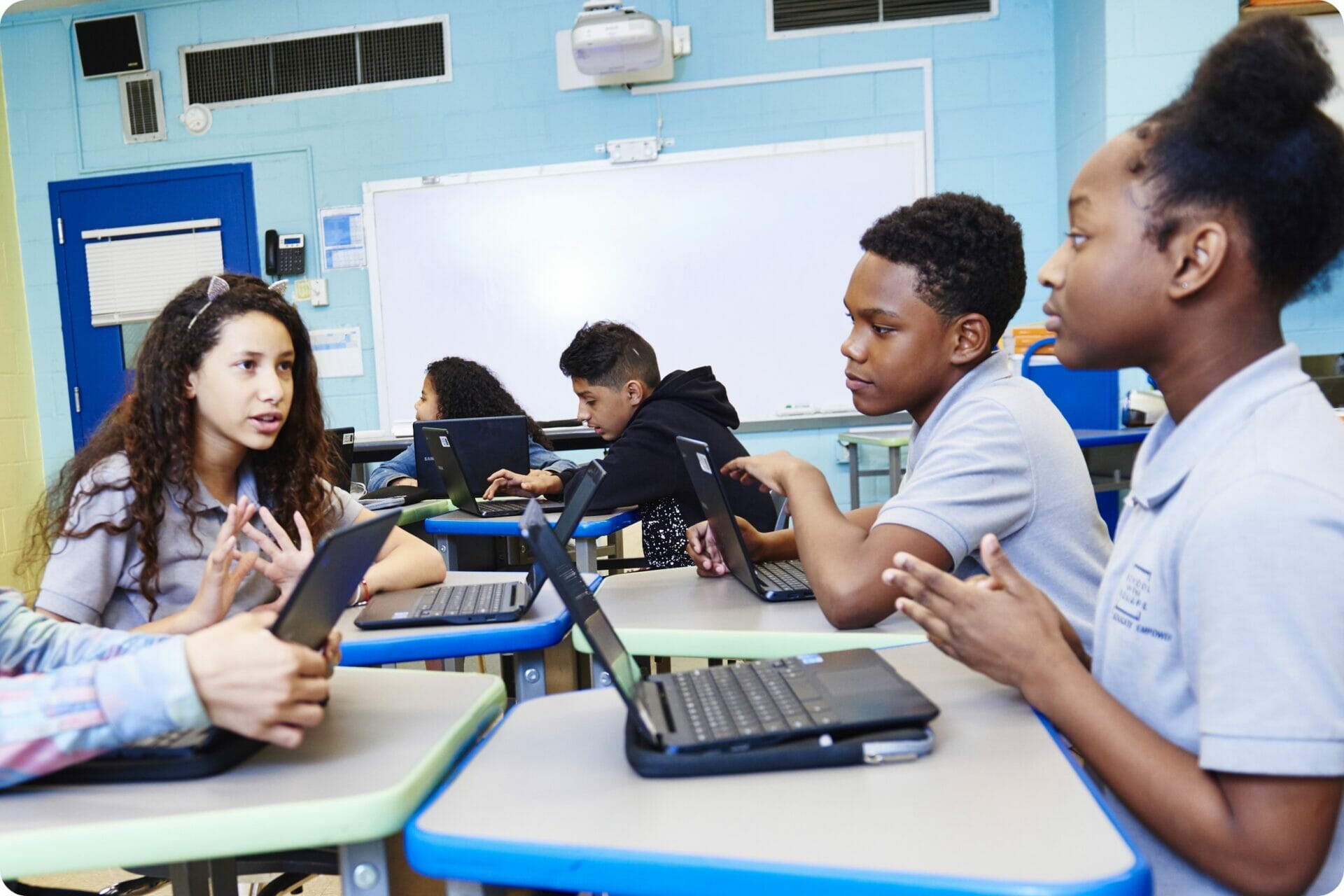 An image of children participating in math strategies that engage students in math lessons