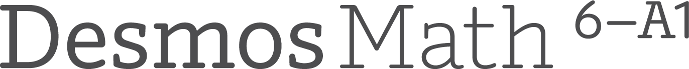 Logotipo de Desmos Math 6-8, que presenta texto estilizado de matemáticas ilustrativo sobre un fondo transparente.