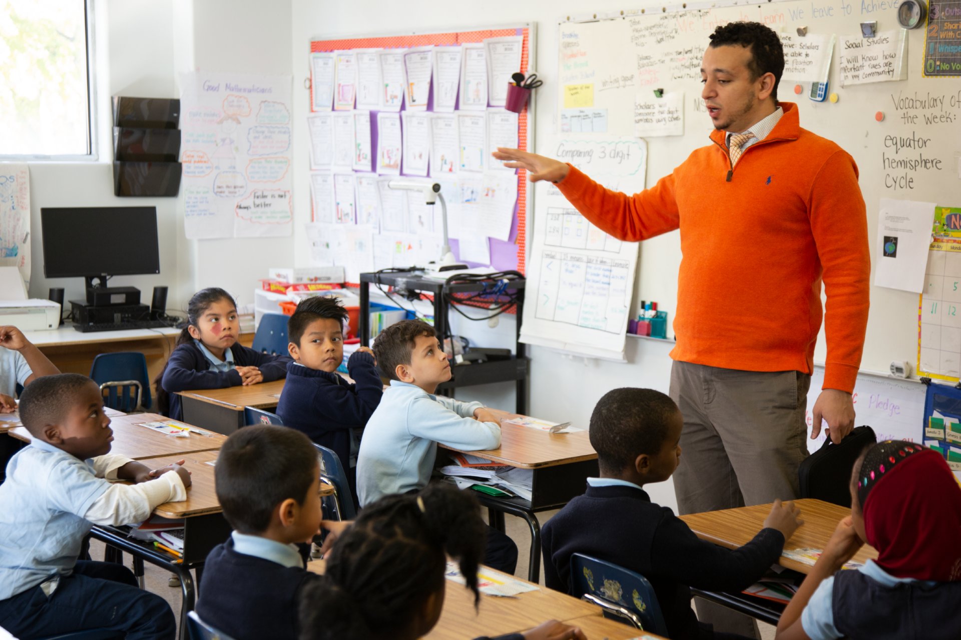 image of teacher and classroom applying science of reading change management principles